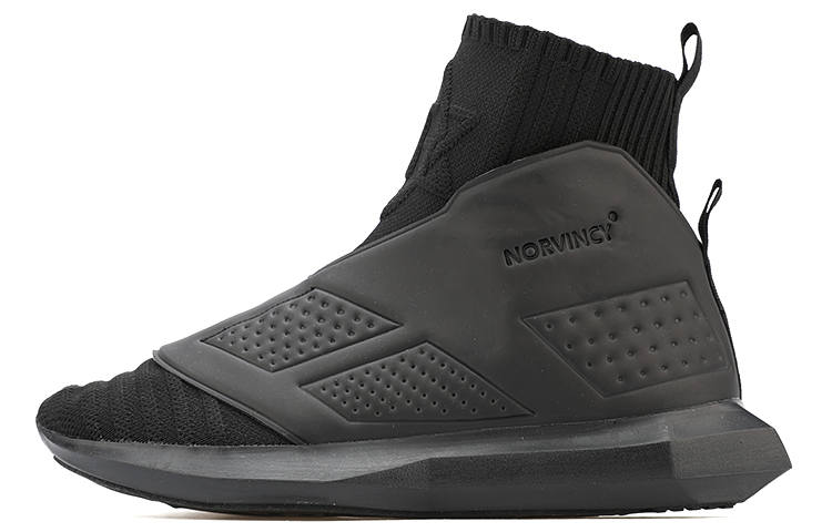NORVINCY Casual Shoes Unisex High Top Black