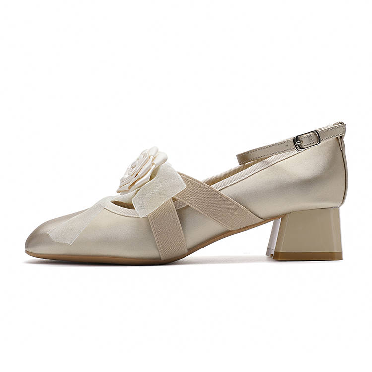 Ainer-cat Ainer cat Microfiber Chunky Heel Mary Jane Shoes 5CM Women's
