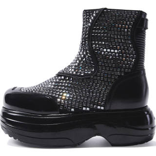 BLOCCO5 Spring Summer BLOOM Ankle Boots Women's Diamond Black