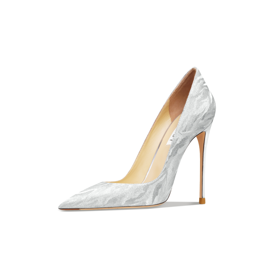 Suyymakk Slim Heel High Heels Women's Silver