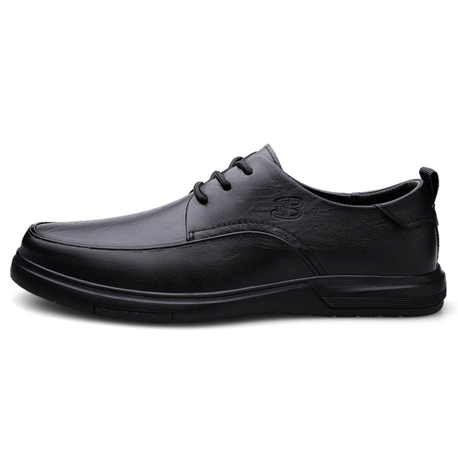 BEN SHERMAN Casual Leather Shoes Men's Low Top Black/Brown