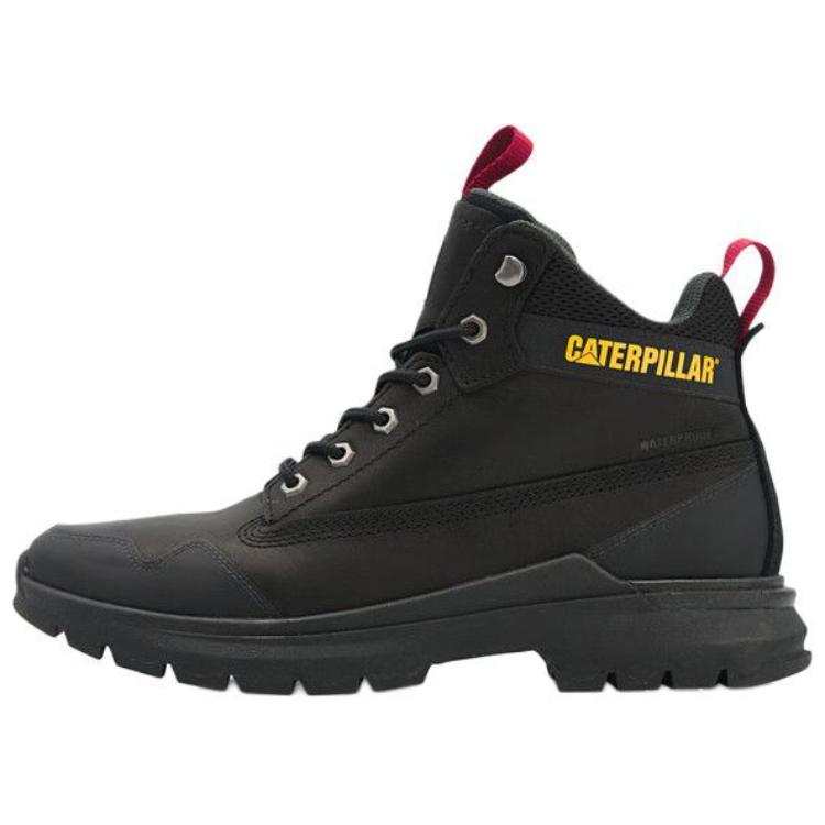 CAT CAT Cow Leather Short Outdoor Boots Men's Black