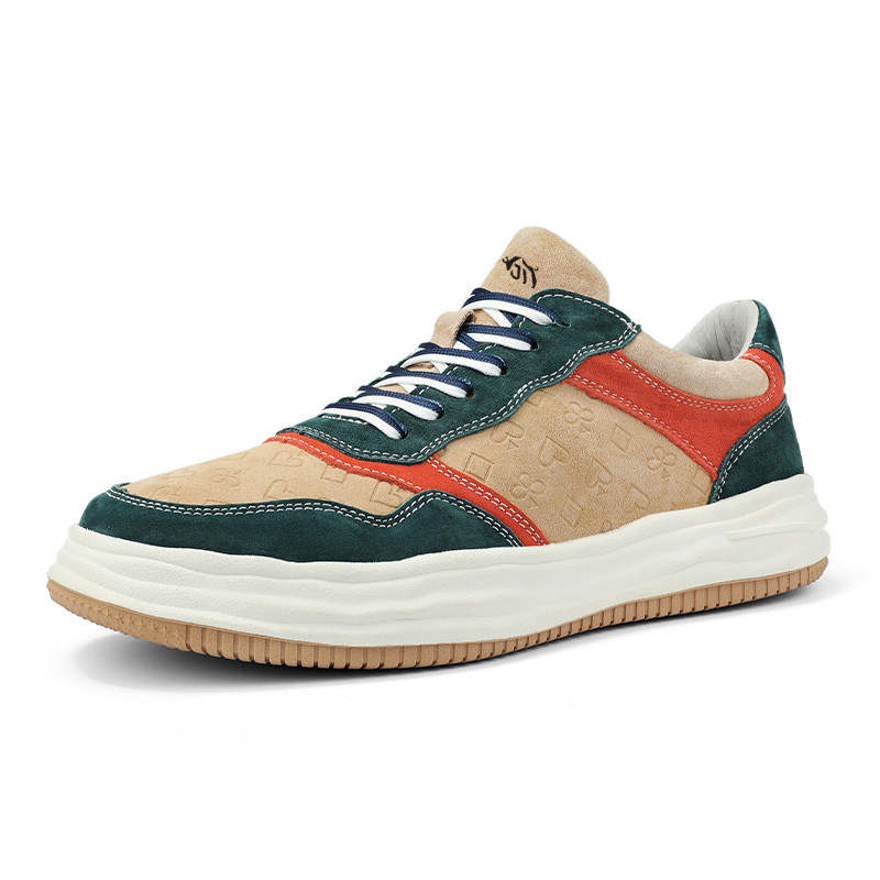 GONGNIULEITING Synthetic Leather Slip Resistant Slip Resistant Low top Skateboard Shoes Men's