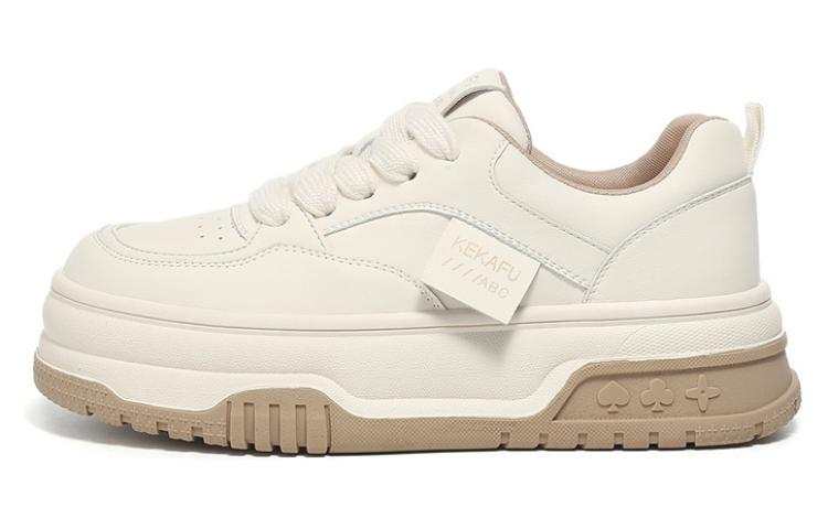 KEKAFU Artificial Leather Height Increasing Low top Skateboard Shoes Women's