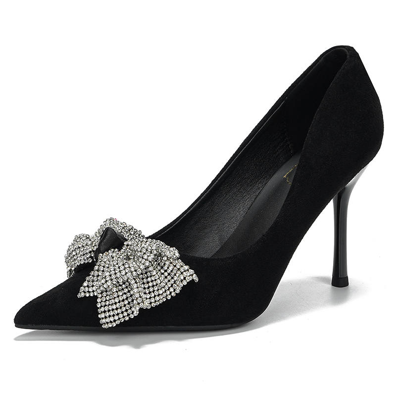 YAFEI XUANYU Suede Slim Heel High Heels 9cm Women's