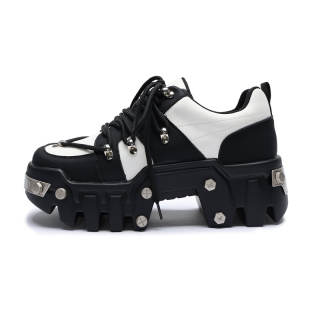 JIDONGRENKOU Cow Split Leather Casual Shoes Men's Black