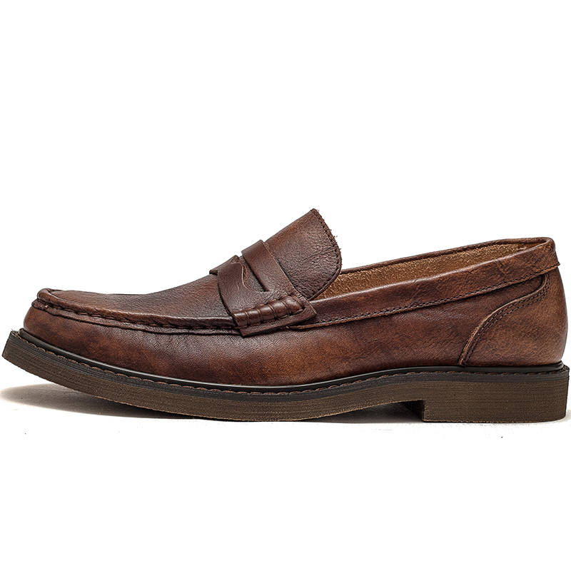 JIEZHOU Men's Casual Shoes Men's Low Top Brown/Black