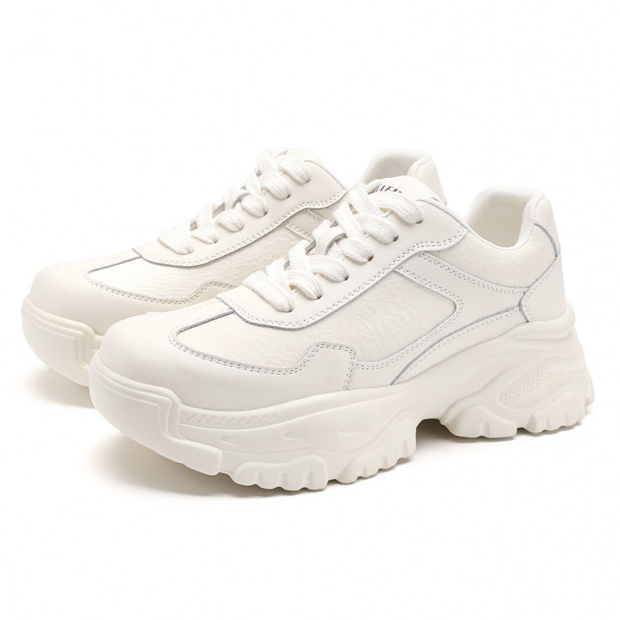 Safiya Cow Split Leather Low top Chunky Sneakers Women's