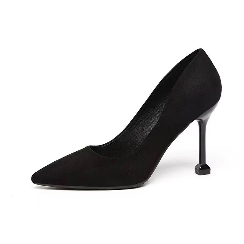 TAOLEI Suede High Heels Women's Black