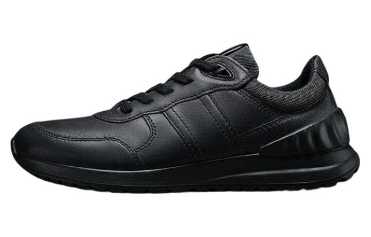 Ecco Yayue Lite Model Cow Leather, Leather Low top Casual Shoes Men's Black