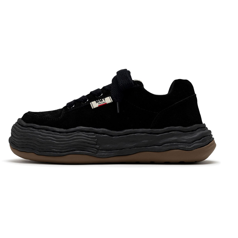 MIHARA YASUHIRO Oliver Cow Leather Low top Skateboard Shoes Men's Black