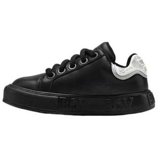 Boy London Synthetic Leather Abrasion Resistant Low top Skateboard Shoes Unisex Black