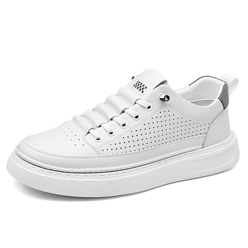 Frank Mully Frank Mully Cow Split Leather Low top Skateboard Shoes Men's White