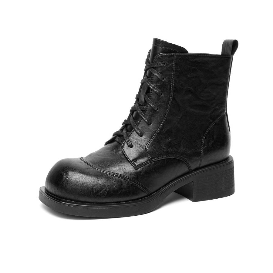 GEMEIQ GEMEIQ Combat Boots Women's Black/Brown