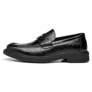 CHINT Cow Split Leather Chunky Sneakers Men's Black