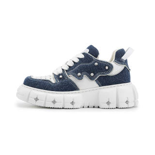 SUGARSU Denim Stylish Skateboarding Shoes Women's Denim Blue