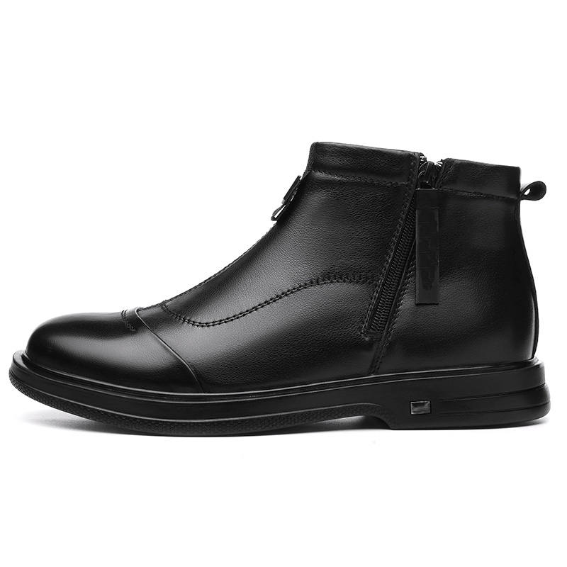 DAISHUTOU DAISHUTOU Cow Split Leather Ankle Boots 3.5cm Unisex