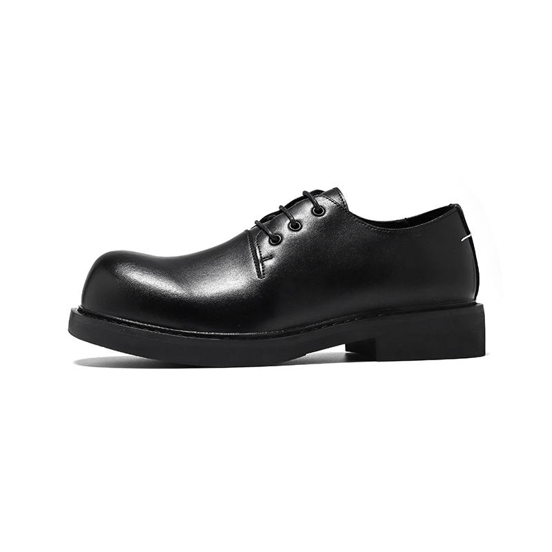 PINYI Cow Split Leather Casual Shoes Men's Black