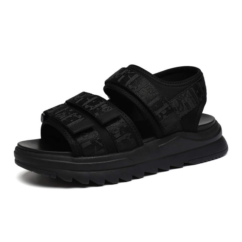 Devanro Devanro Fabric Beach Sandals Men's Black