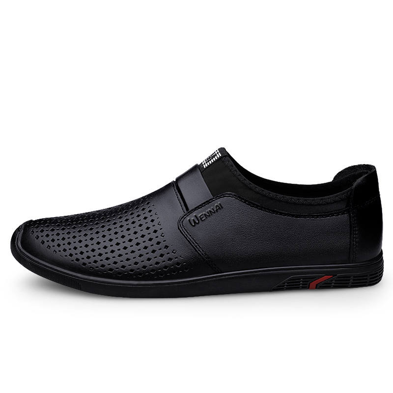 WENNAI Top Grain Cow Leather Men's Casual Shoes Men's