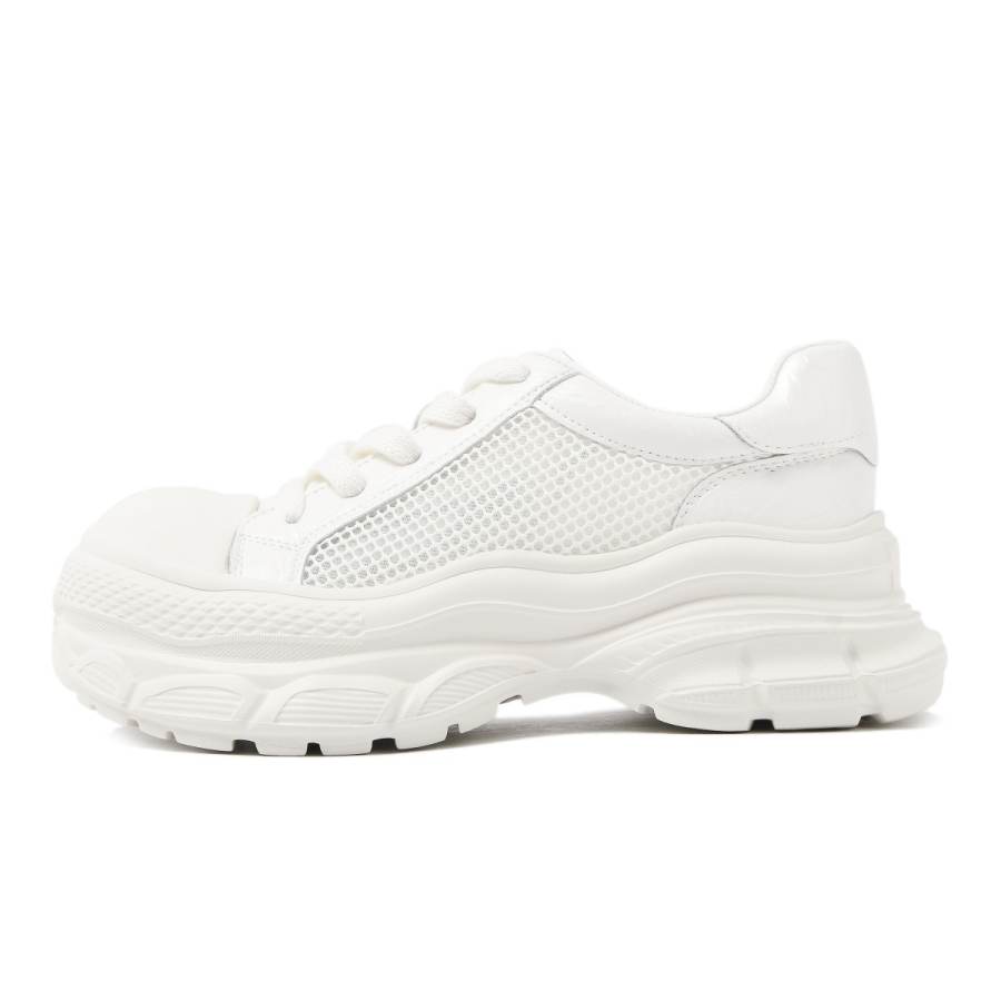 CAMEIDO Cow Split Leather Breathable Lightweight Breathable And Lightweight Low top Casual Shoes Women's White