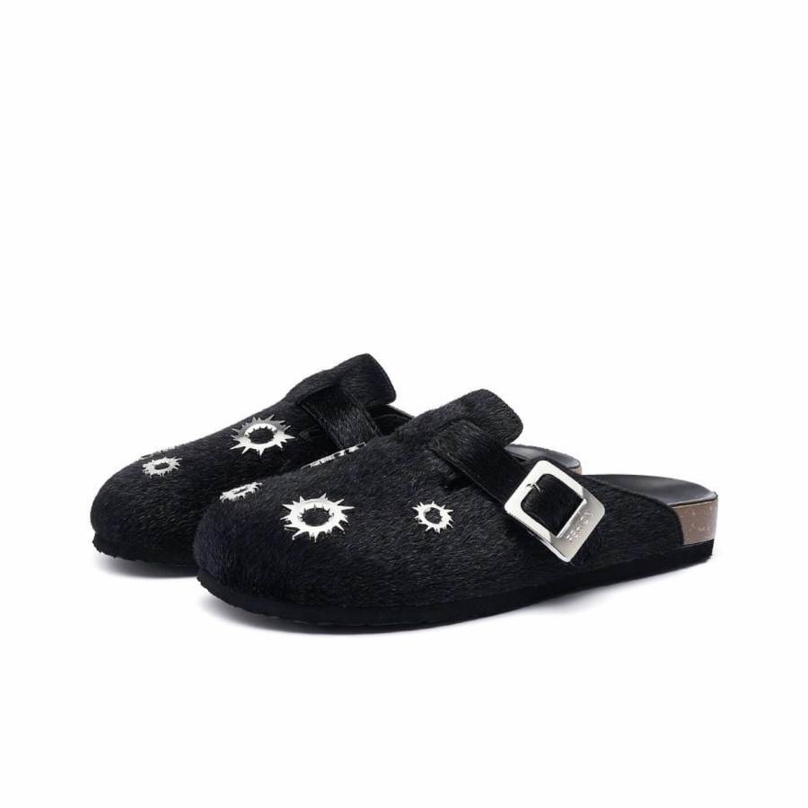 OBWA Abrasion Resistant Slip Resistant Closed Toe Slippers Unisex Black