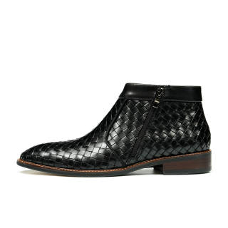 ASTON M.JAZZ Cow Leather Ankle Boots 3cm Men's