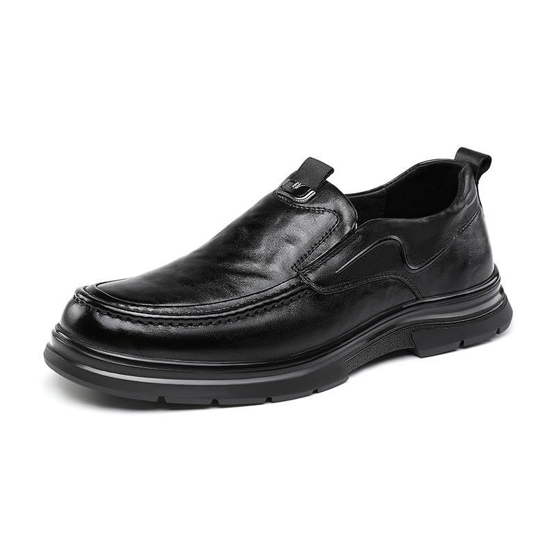 SEPTWOLVES Top Grain Cow Leather Lace Free Casual Leather Shoes Men's HD