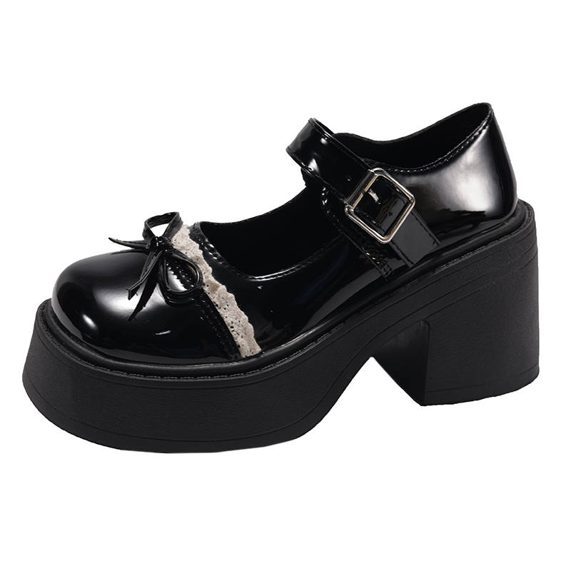 Alxnan Chunky Heel Mary Jane Shoes Women's