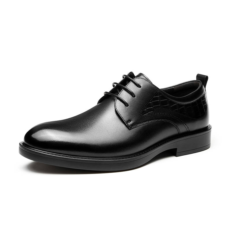 AOKANG Top Grain Cow Leather Dress Shoes Men's Black