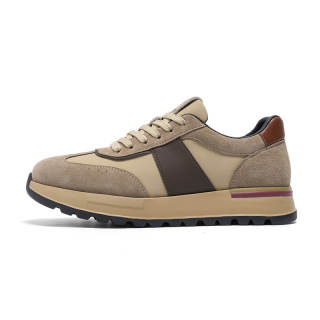 NAVIGARE Italian Version Small Sailboat Microfiber Leather Low top Casual Shoes Men's Khaki