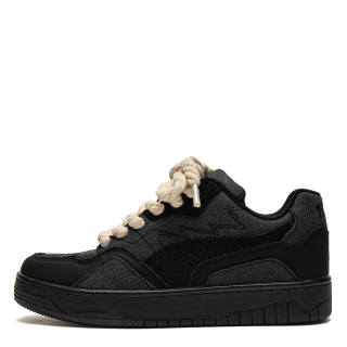 1997K Abrasion Resistant Breathable Abrasion Resistant Breathable Low top Skateboard Shoes Unisex Black