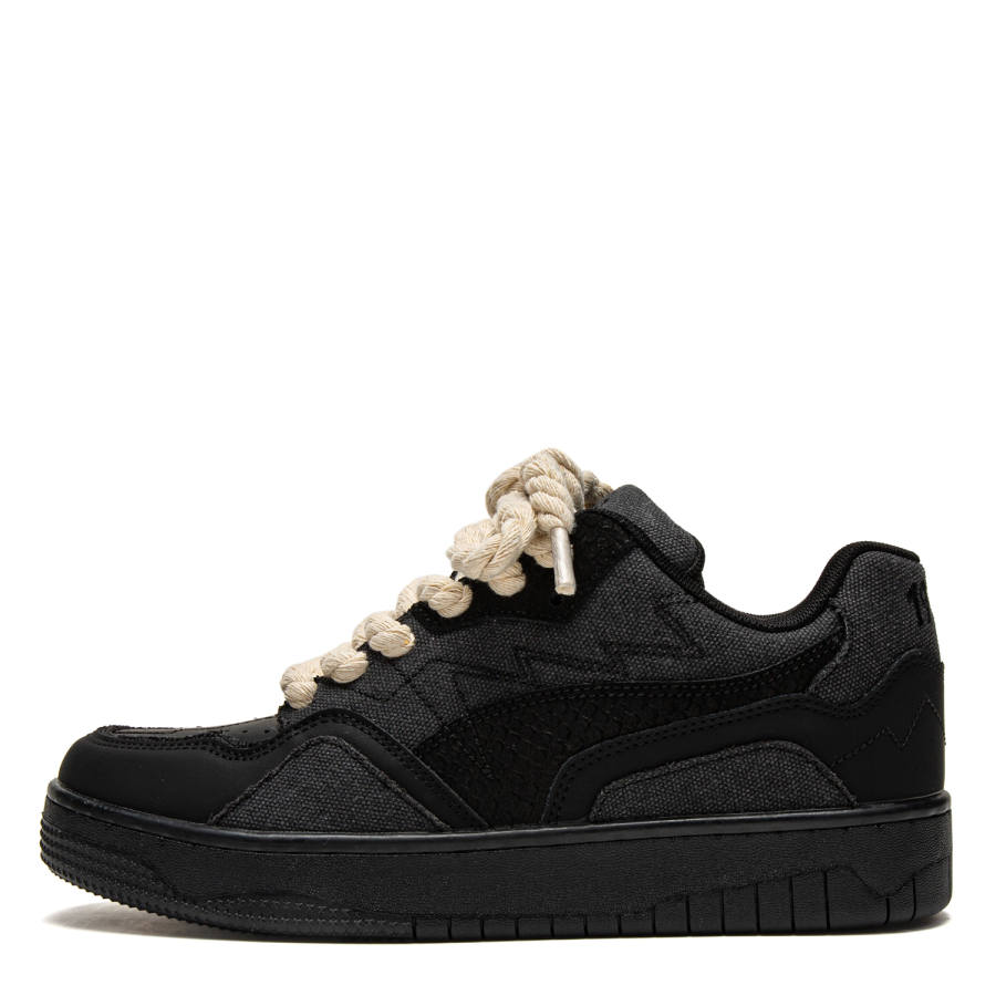 1997K Abrasion Resistant Breathable Abrasion Resistant Breathable Low top Skateboard Shoes Unisex Black