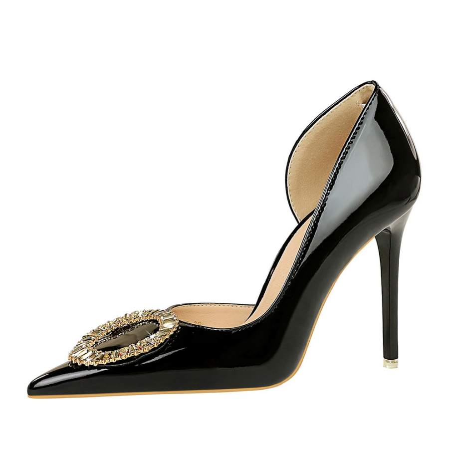 YAFEI XUANYU Patent Leather Slim Heel High Heels Women's