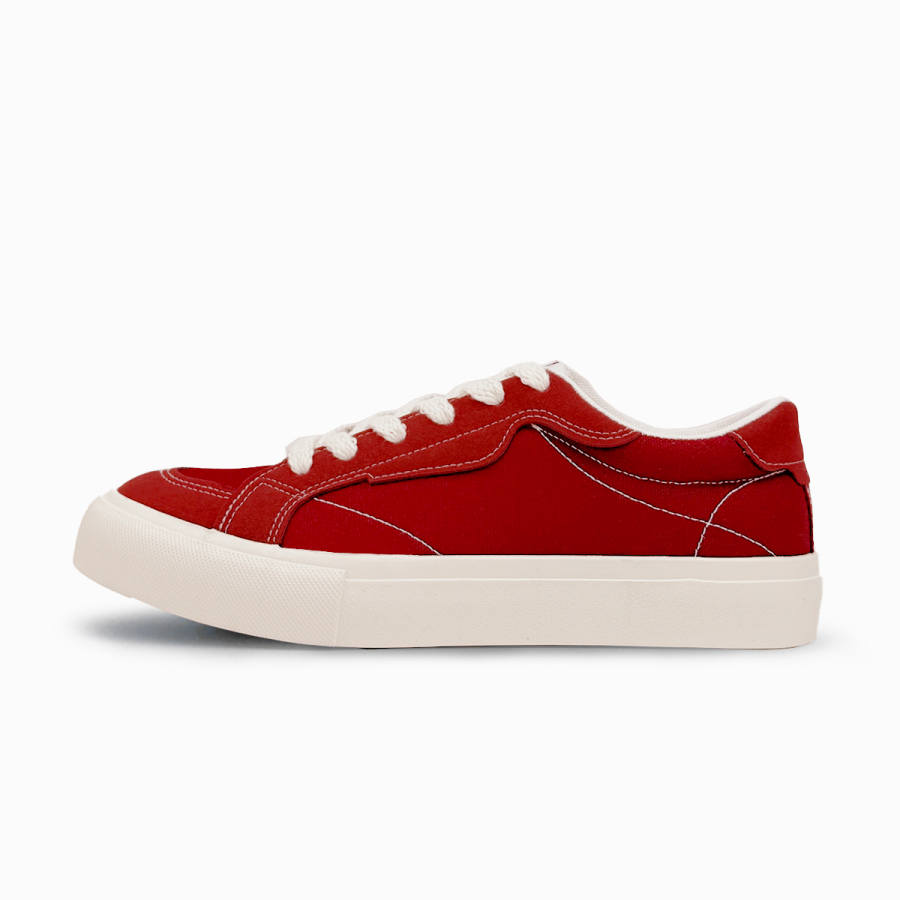 VASIBAEN Coverage Cushioning Coverage Cushioning Low top Canvas Shoes Men's Angora Red