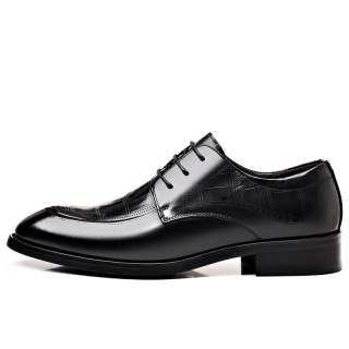 XIAOTOULANG Top Grain Cow Leather Casual Shoes Men's Black