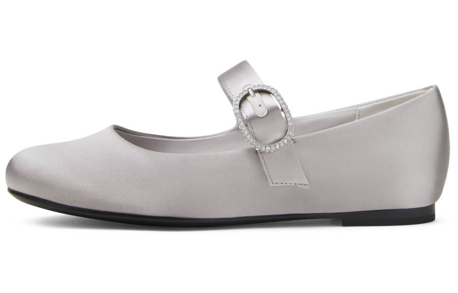 CHARLES&KEITH Small Ck Fabric Flat Mary Jane Shoes 1CM Women's