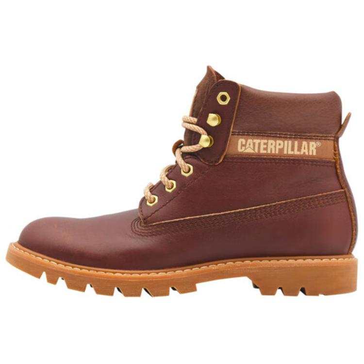 CAT Cow Leather Short Outdoor Boots Women's Brown
