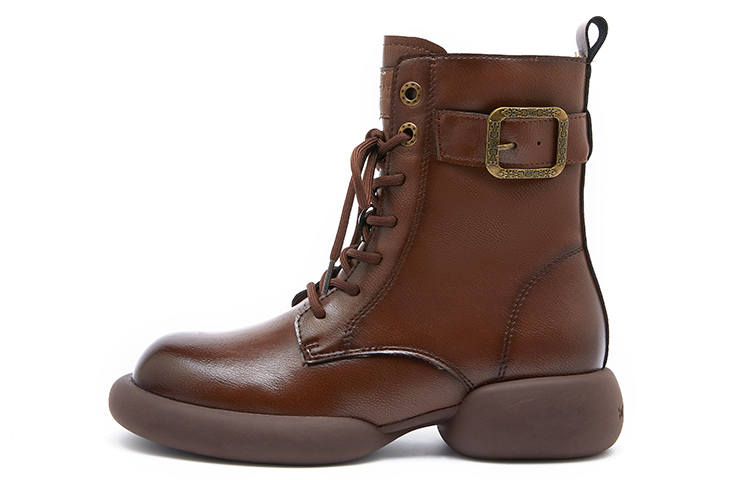 Joy&Mario Joy&Mario Combat Boots Women's Brown