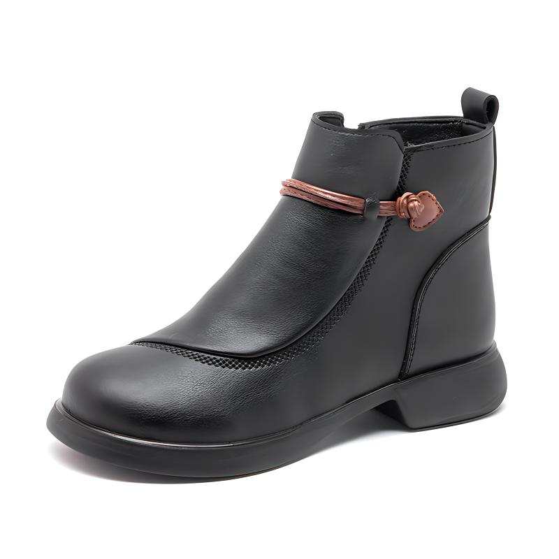 EGCHI Synthetic Leather Fashion Trend Ankle Boots Low Heel Women's