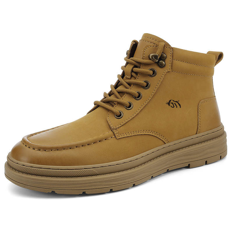 GONGNIULEITING GONGNIULEITING Short Combat Boots Men's Earth Yellow