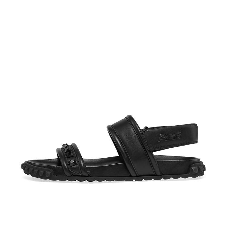 ASH ASH TIXTY Sheepskin One Strap Sandals Women's Black
