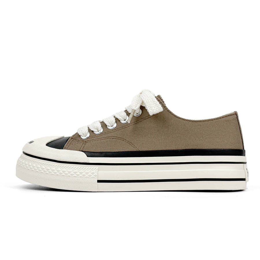 VASIBAEN Abrasion Resistant Coverage Abrasion Resistant Coverage Low top Canvas Shoes Men's Mocha