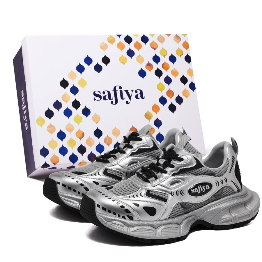 Safiya Low top Chunky Sneakers Unisex Silver Gray