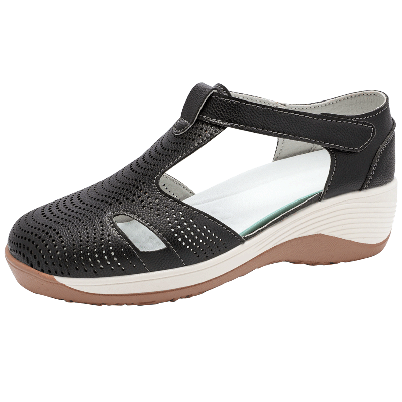 Reivantix Reivanti Top Grain Cow Leather Casual Shoes Women's Black