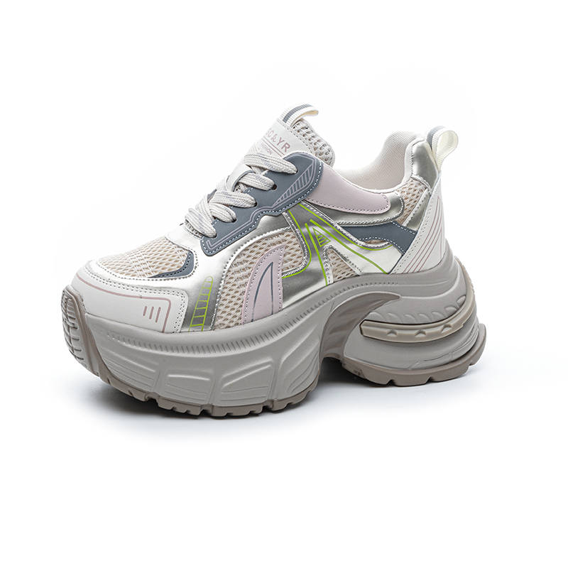 WEIMEIZHIMI Microfiber Leather Low top Chunky Sneakers Women's