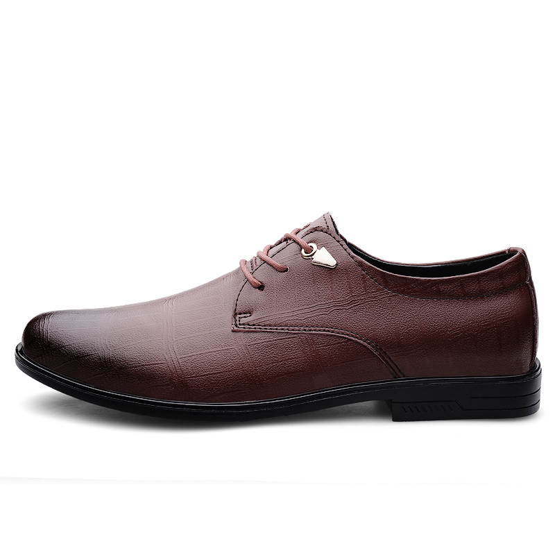 YINGLUNQISHI Cow Leather Casual Shoes Men's Brown