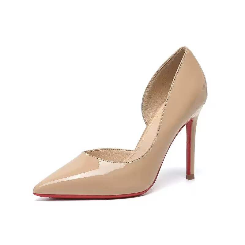 MIZAIJIA Patent Leather Slim Heel High Heels Women's