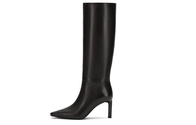 73Hours ASAP Sheepskin Knee high Boots 7.5cm Women's Black