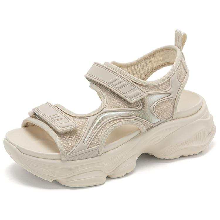 Satchi Satchi Fabric Beach Sandals Women's Apricot